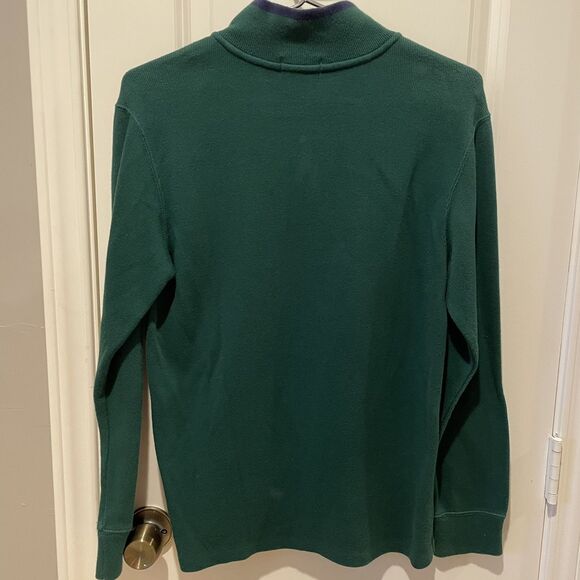 Polo Ralph Lauren Boys Quarter Zip Sweater Pullover Dark Green large 14/16 - Picture 5 of 5